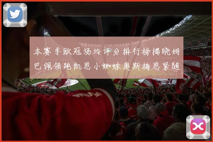 本赛季欧冠场均评分排行榜揭晓姆巴佩领跑凯恩小蜘蛛奥斯梅恩紧随其后